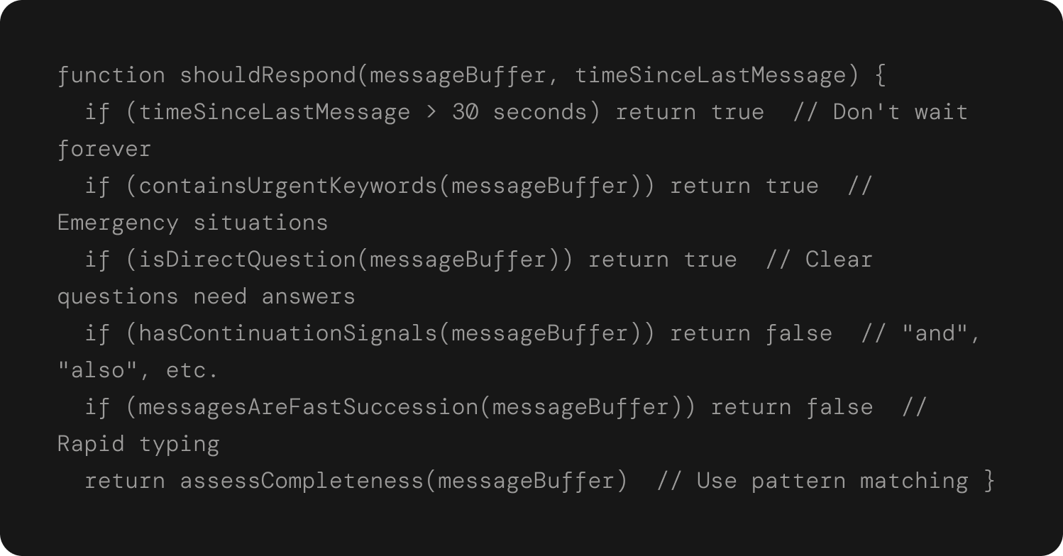 Interruption code